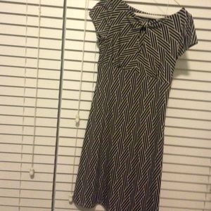 Brown and white dress