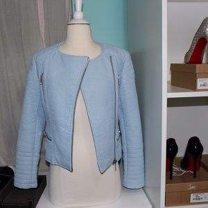 HOT🔥🔥🔥 PASTEL BLUE MOTO JACKET-PERFECT 4 SPRING