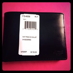 Men's leather coach wallet