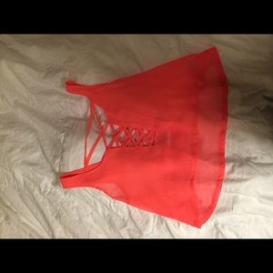 Sheer strappy crop top