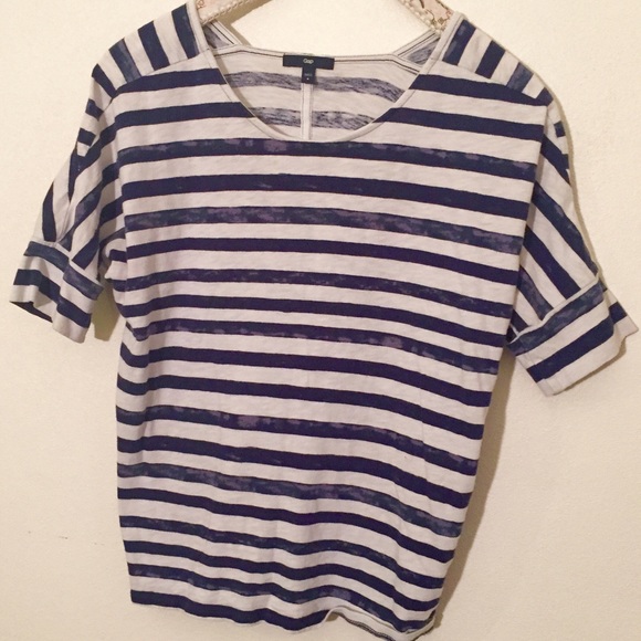 Gap navy blue and white striped tee - Picture 1 of 1