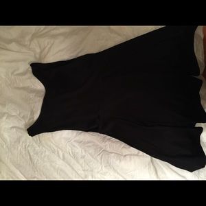 Black open back dress