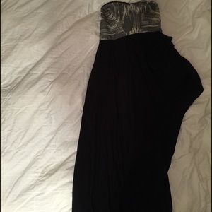 Black high low dress