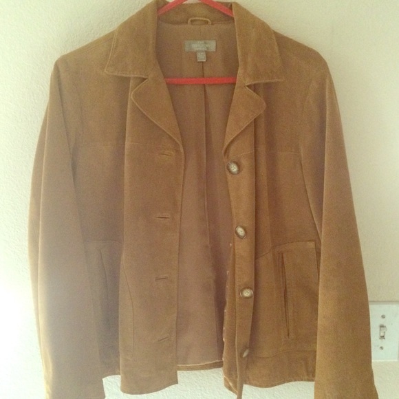 NWOT GENUINE LEATHER BROWN JACKET