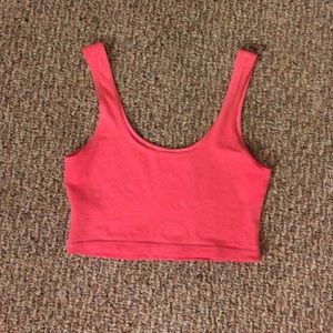 Pink Spandex Crop Top