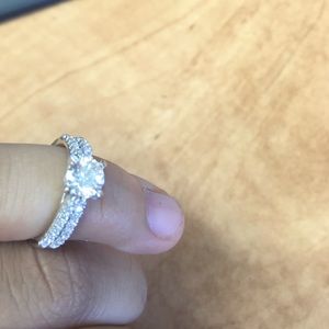 Sterling silver 2 piece CZ Engagement Ring