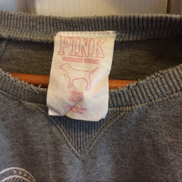 Victoria Secret 3/4 Sleeve Gray Sweat Shirt - Picture 3 of 4