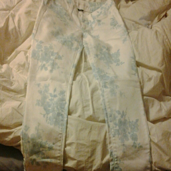 Floral jeans