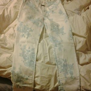 Floral jeans