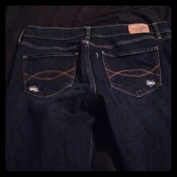 Blue jean ripped pants Abercrombie and Fitch