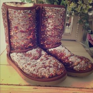 Women's Classic Short Sequined UGG Boots