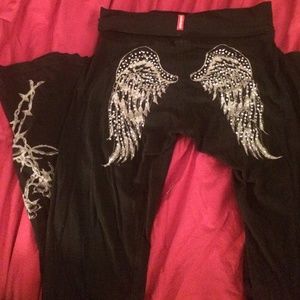 Angel wing yoga pants size medium