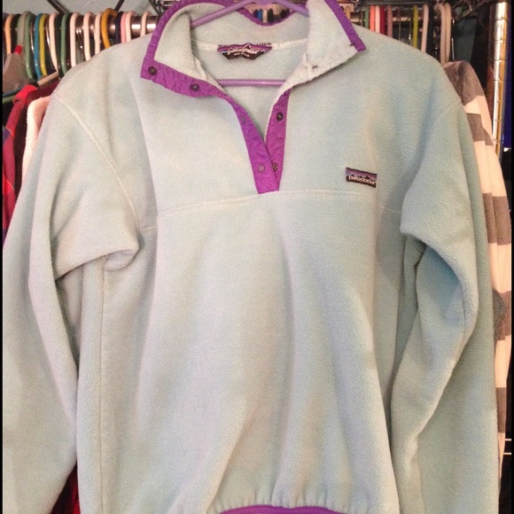 Blue and Purple Retro Patagonia Fleece
