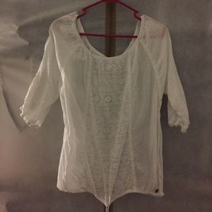 White Croquet Style Blouse - Roxy