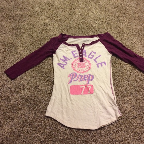 3/4 length sleeve AE baseball tee