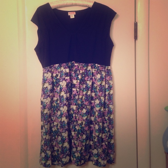 Black and Floral Dress