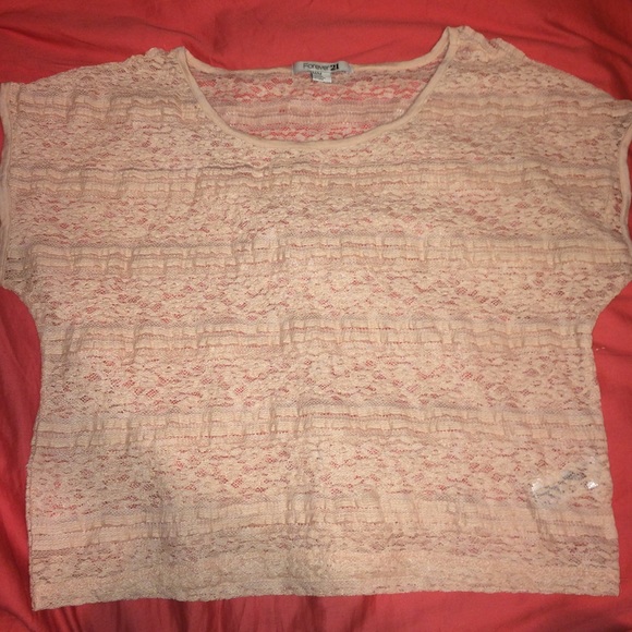 Forever 21 pink lace shirt
