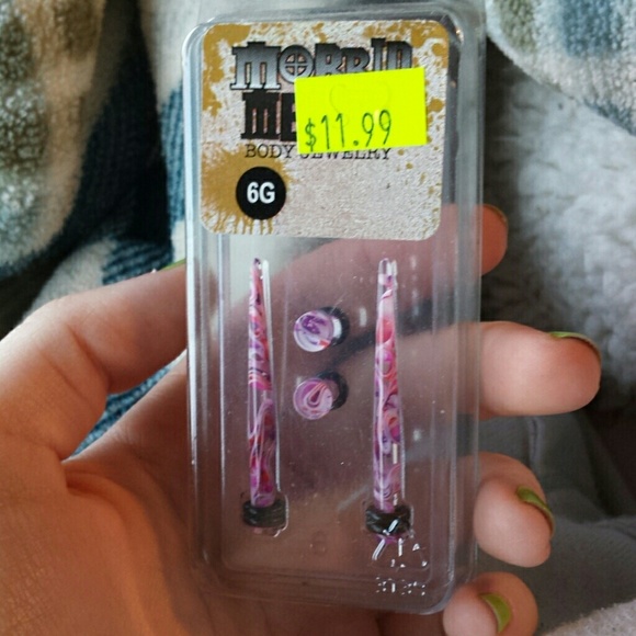 pink and purple swirl 6g plug and taper set