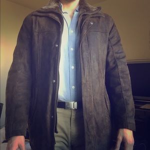 Brown leather jacket for Men
