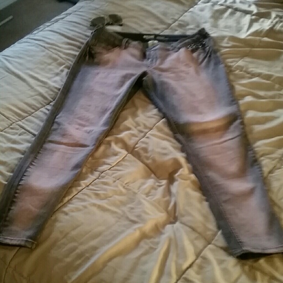 Mossimo skinny jeans pink and charcoal