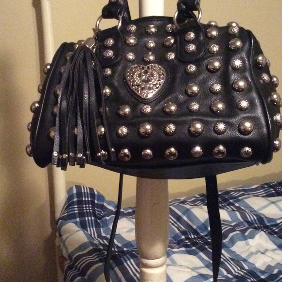Cute silver and black purse