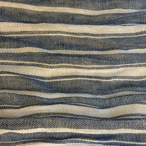 J.Crew Spring Blue/Ivory Striped Scarf - Picture 4 of 4