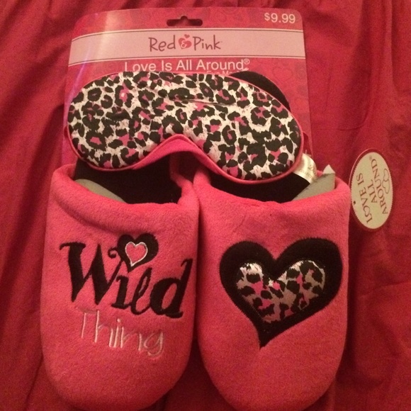 Brand new slippers with eye mask!