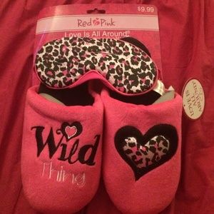Brand new slippers with eye mask!