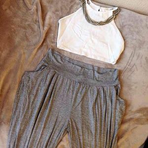 NWOT Grey Harem Pants