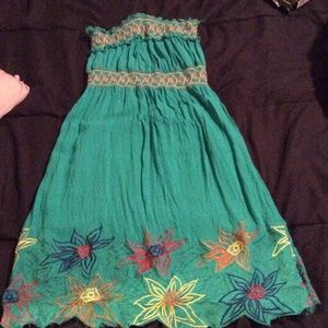 Cute Aqua strapless dress