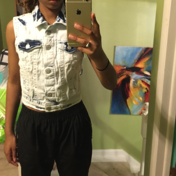 Bleached vest jacket - Picture 3 of 3