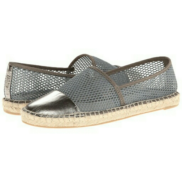 BRAND NEW Gun Metal & Mesh Espadrilles