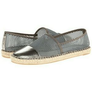 BRAND NEW Gun Metal & Mesh Espadrilles