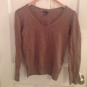 brown vneck sweater