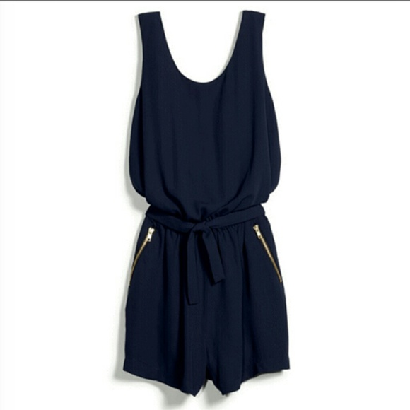 Navy Romper