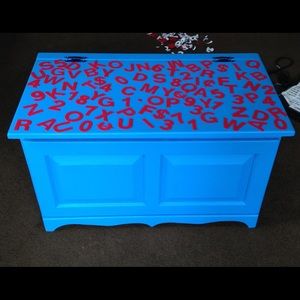 Vintage Cedar toy chest for boys!