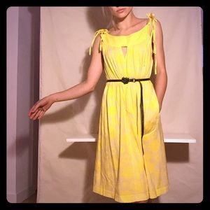 Marc by Marc Jacobs yellow patterned cotton dress