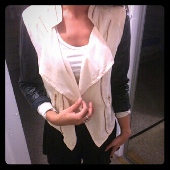 Cream and black jacket