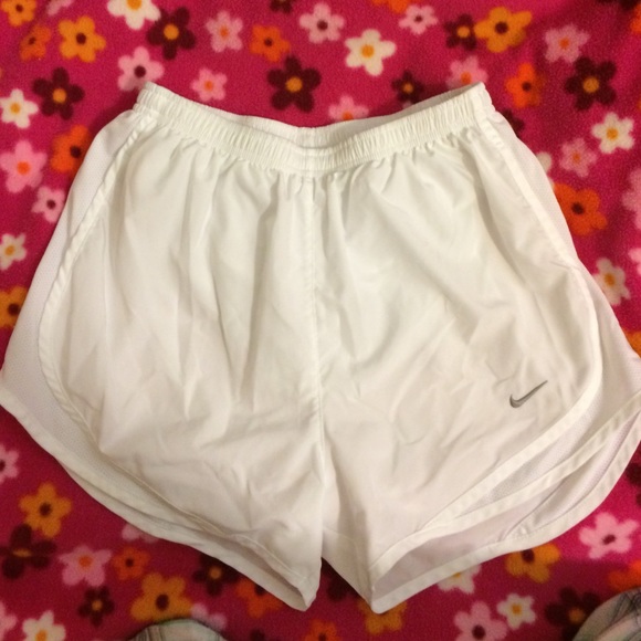 All White Nike Shorts