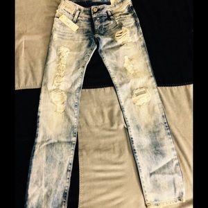 Diesel light distressed denim jean