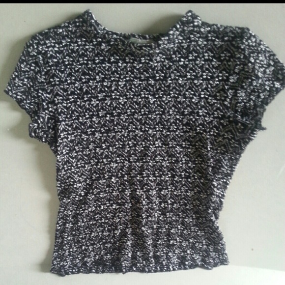 Rave City black with silver design/flowers CropTop