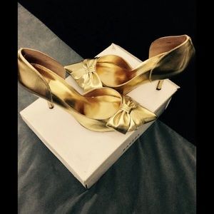 Gold Bow shoes