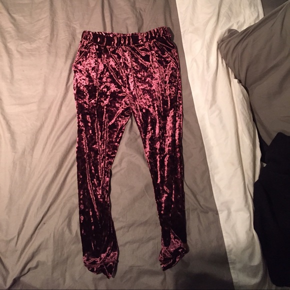 Velvet plum/purple harem pants