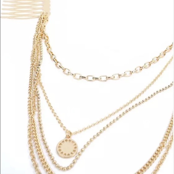 Multilayer Chain Tassel Double Sides Plug Haircomb - Picture 3 of 4