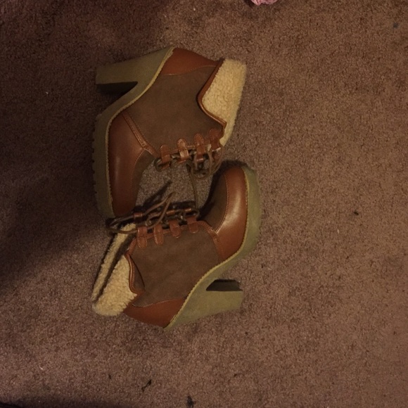 Faux Shearling Booties
