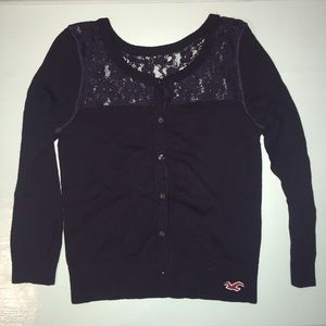 Hollister blue lace sweater