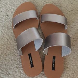 F21 silver sandals