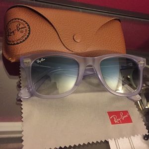 Ice-Pop series, "grape" wayfarer Ray Bans w/case