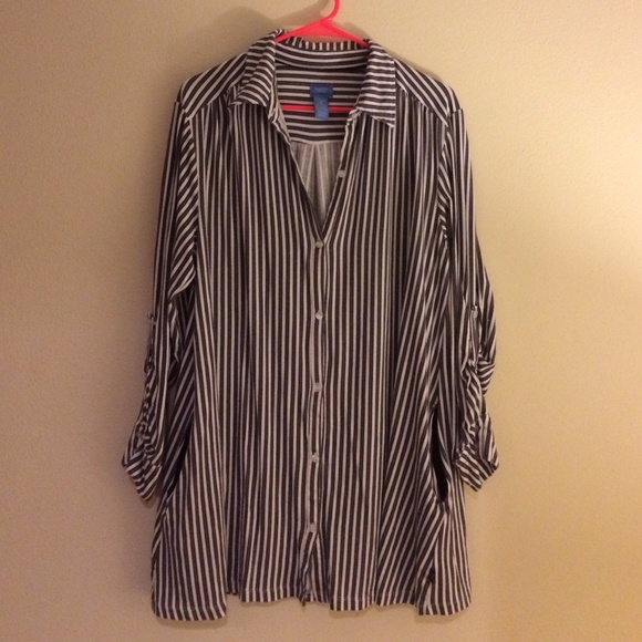Simply Vera Striped Tunic Shirt