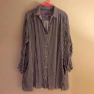 Simply Vera Striped Tunic Shirt